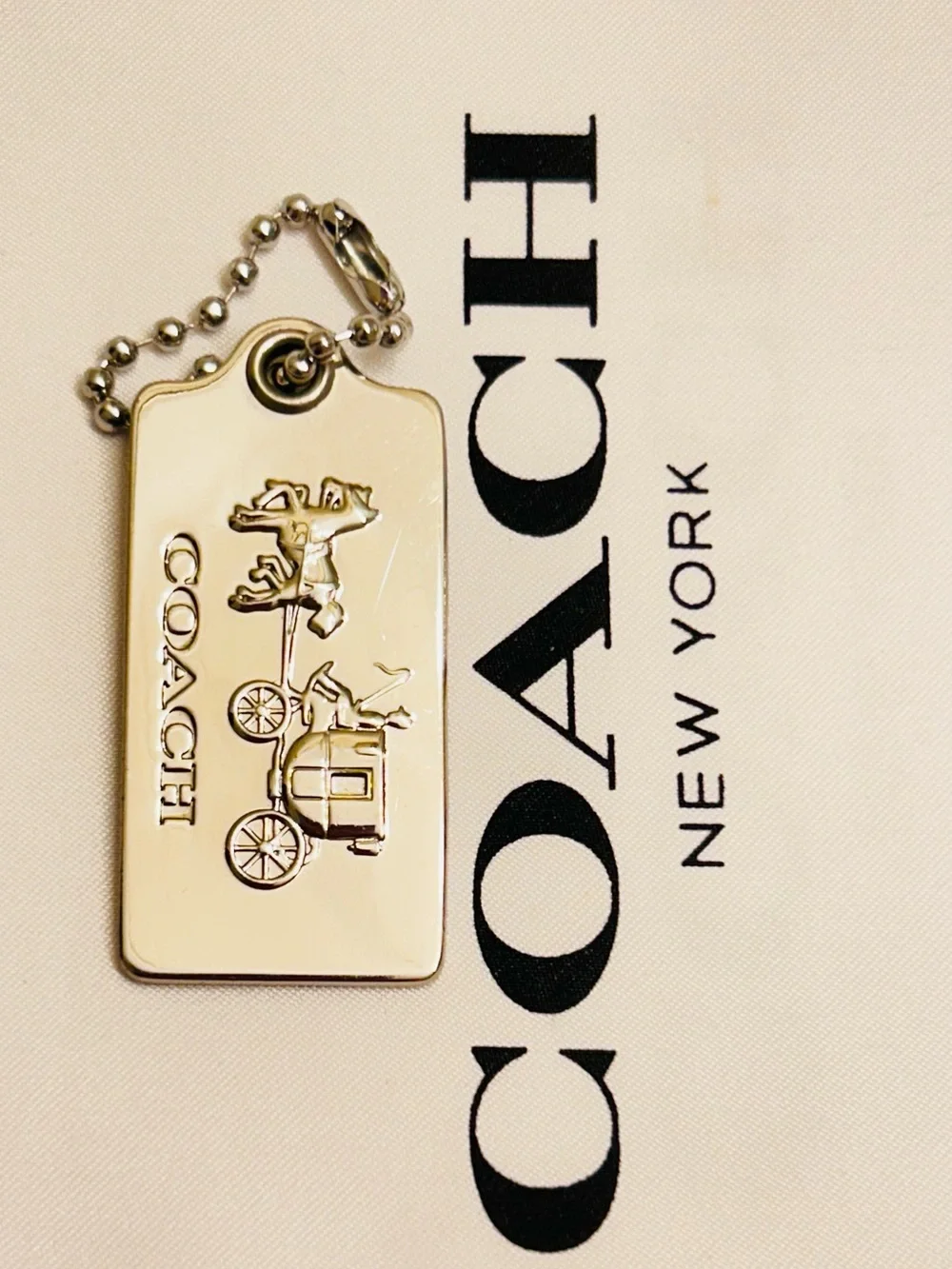 RARE Coach Est. 1941 Horse and Carriage Keychain/ bag Charm